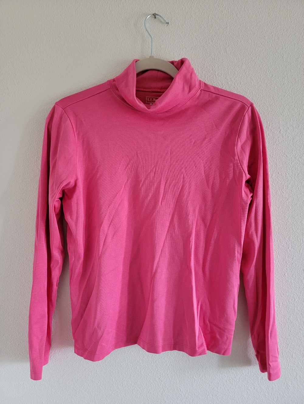 L.L. Bean 100% Supima Cotton Long Sleeve Turtleneck Top Size Medium Regular